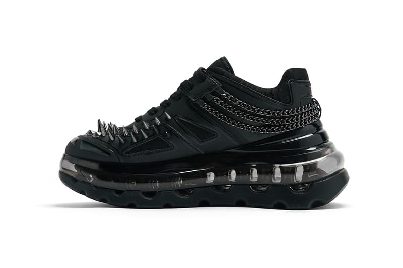 Shoes 53045 bump'air black gothic colorway release date spike chain stud metal release date info buy