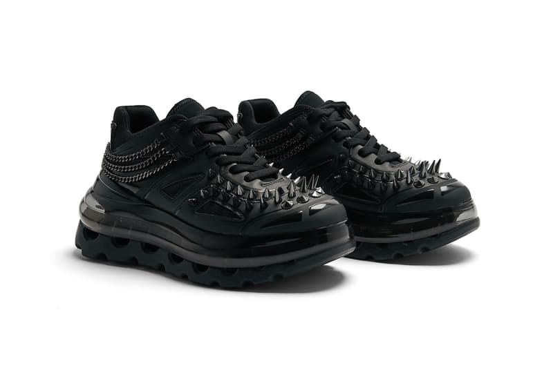 Shoes 53045 bump'air black gothic colorway release date spike chain stud metal release date info buy