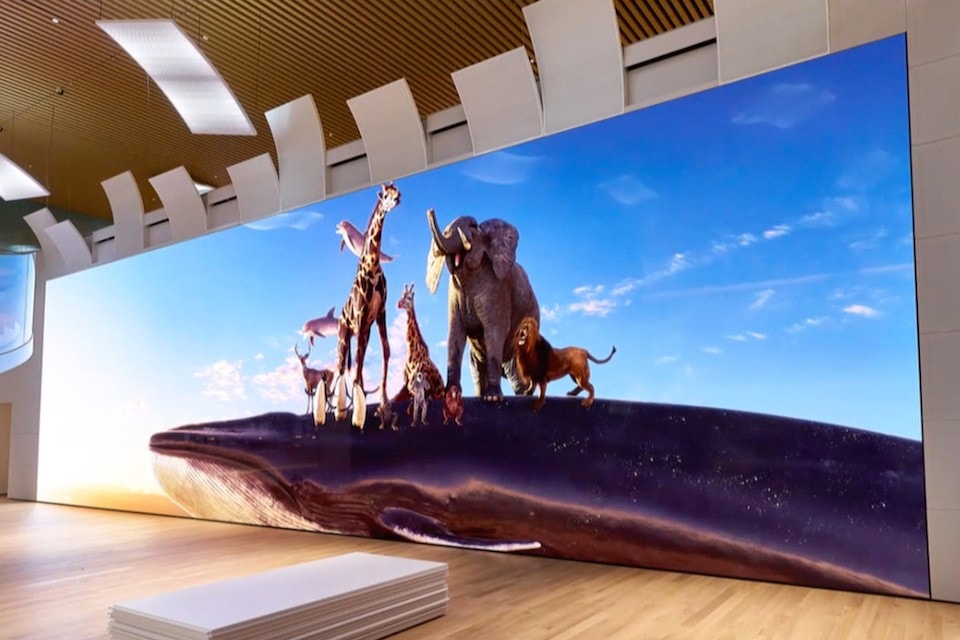 Sony Debuts 63-Foot-Tall 16K Screen in Japan led crystal screen tech technology Yokohama Shiseido