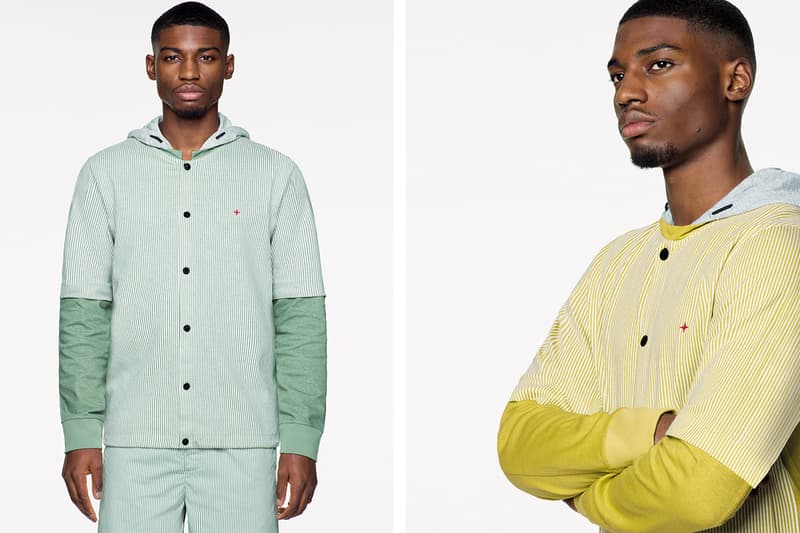 Stone Island Marina Spring/Summer 2019 Collection lookbook italian sportswear brand beach wear casual sports horizontal vertical stripes garment dyed cardigan cotton jersey ss'019 ss19