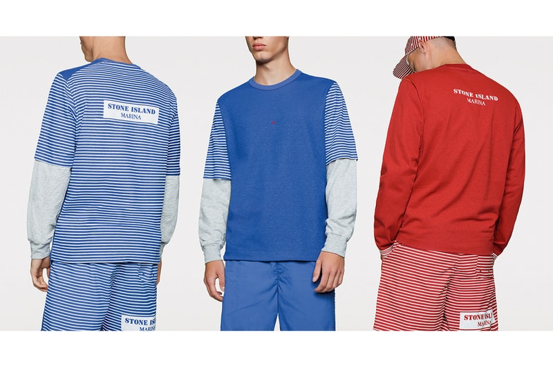 Stone Island Marina Spring/Summer 2019 Collection lookbook italian sportswear brand beach wear casual sports horizontal vertical stripes garment dyed cardigan cotton jersey ss'019 ss19 