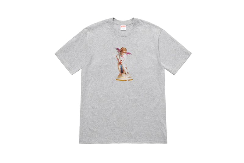 Supreme Spring 2019 Nine T Shirts Release Salvador Dali Justin Jirad Marvel Ghost Rider new York tee shirts graphics art prints keyboard cupid Meissen Cupid Figurines