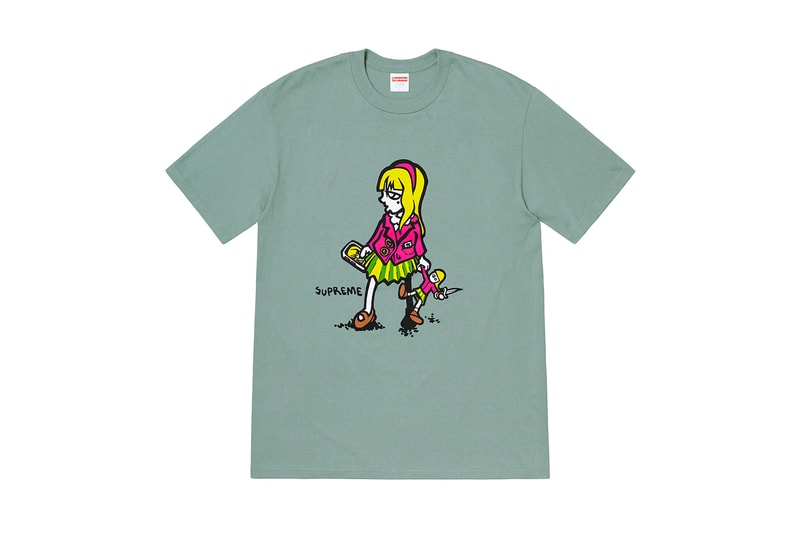 Supreme Spring 2019 Nine T Shirts Release Salvador Dali Justin Jirad Marvel Ghost Rider new York tee shirts graphics art prints keyboard cupid Meissen Cupid Figurines