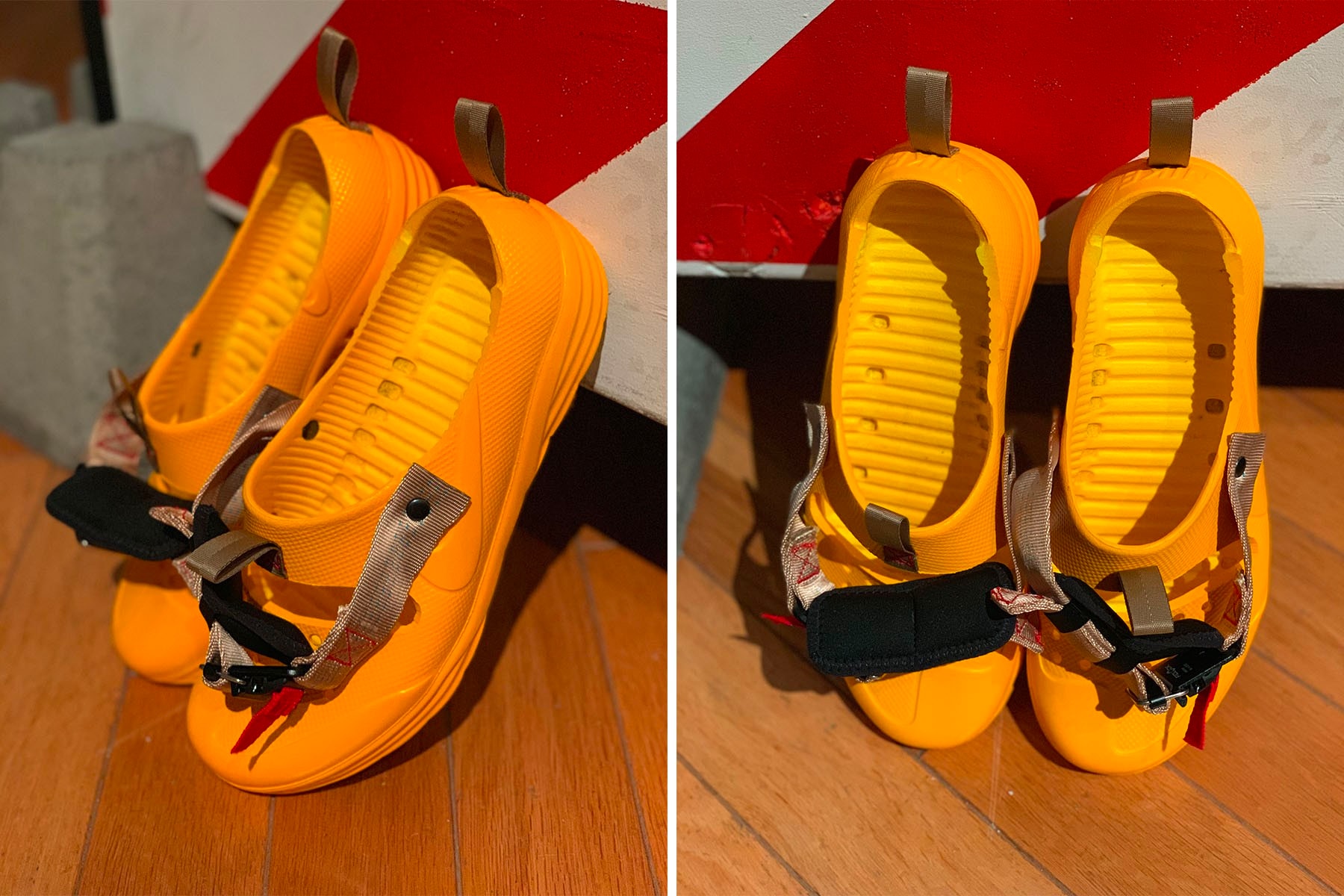 Tom Sachs Nike Solarsoft Sandal Closer Look Yellow Tea Ceremony Nikecraft