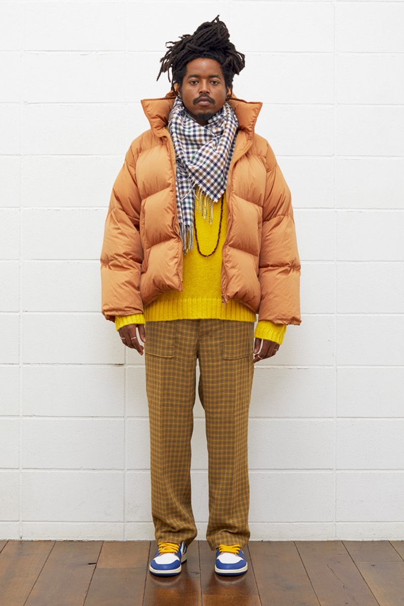 UNUSED Fall Winter 2019 Collection Lookbook japanese label imprint brand A$ap rocky coverchord casualwear menswear womenswear americana shearling varsity knits overcoats flannel shirting trousers pants bottoms shorts cinch 