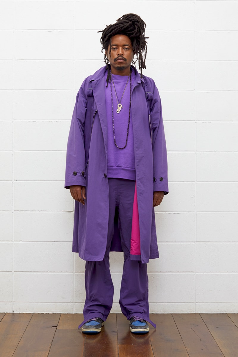 UNUSED Fall Winter 2019 Collection Lookbook japanese label imprint brand A$ap rocky coverchord casualwear menswear womenswear americana shearling varsity knits overcoats flannel shirting trousers pants bottoms shorts cinch 