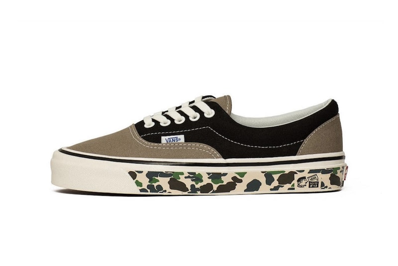 Vans UA Anaheim Factor Era 95 DX Camo Tape Camouflage Brown Black Canvas Upper Red License Plate Rear Sole Tab Spring Summer 2019 SS19 Checkerboard 