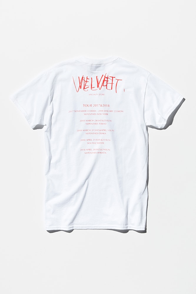 VELVET x NEPENTHES Tokyo Vintage Pop-Up, Collaboration items track suit painted exclusive drop release date south2west8 japan tour