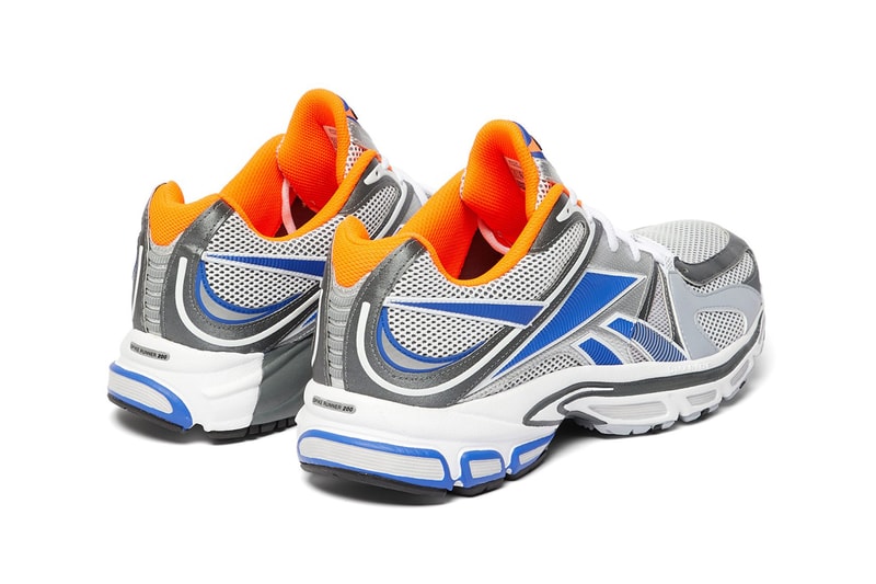 Vetements Reebok Spike Runner 200 Mesh Runner Runway Sneaker Drop Release Date Buy Now Information Demna Gvasalia White Grey Neon Orange Blue Collaboration Footwear Dad Shoe
