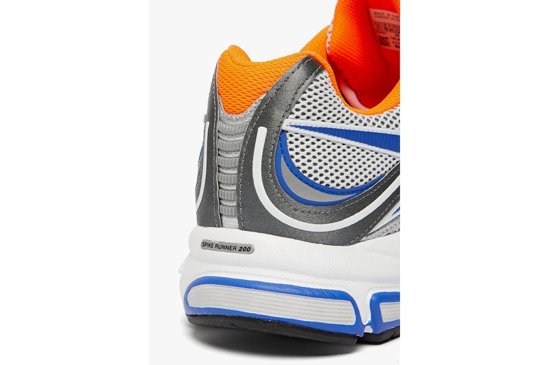 Vetements Reebok Spike Runner 200 Mesh Runner Runway Sneaker Drop Release Date Buy Now Information Demna Gvasalia White Grey Neon Orange Blue Collaboration Footwear Dad Shoe