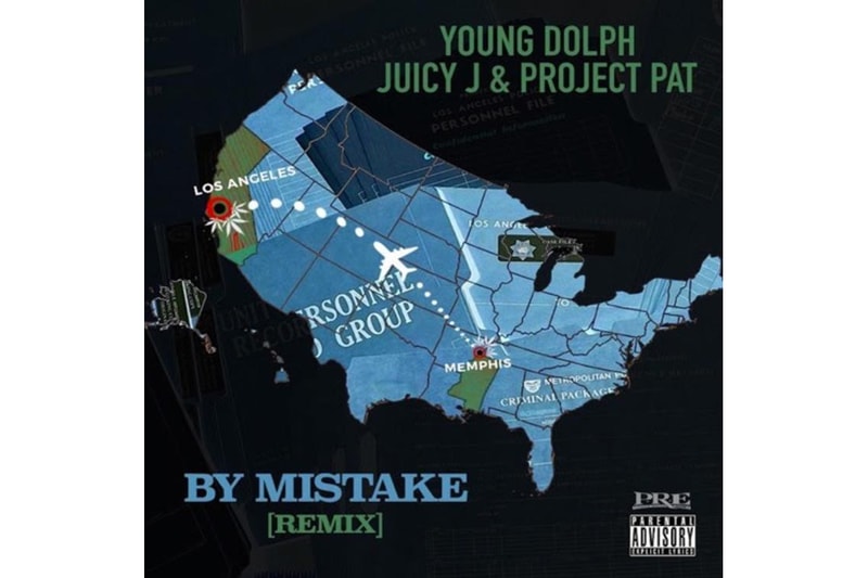 Young Dolph "By Mistake" (Remix) feat. Juicy J & Project Pat stream spotify apple music memphis rap tennessee hip hop trap 