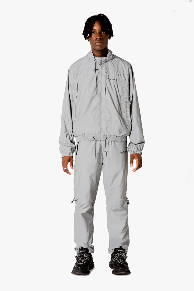 M+RC Noir Spring Summer 2019 SS19 First Drop Capsule Collection Outerwear Jackets Denim Monogram Logo Trousers Track Pants T-Shirt Hooded Sweatshirt Cross Body Bag PVC 