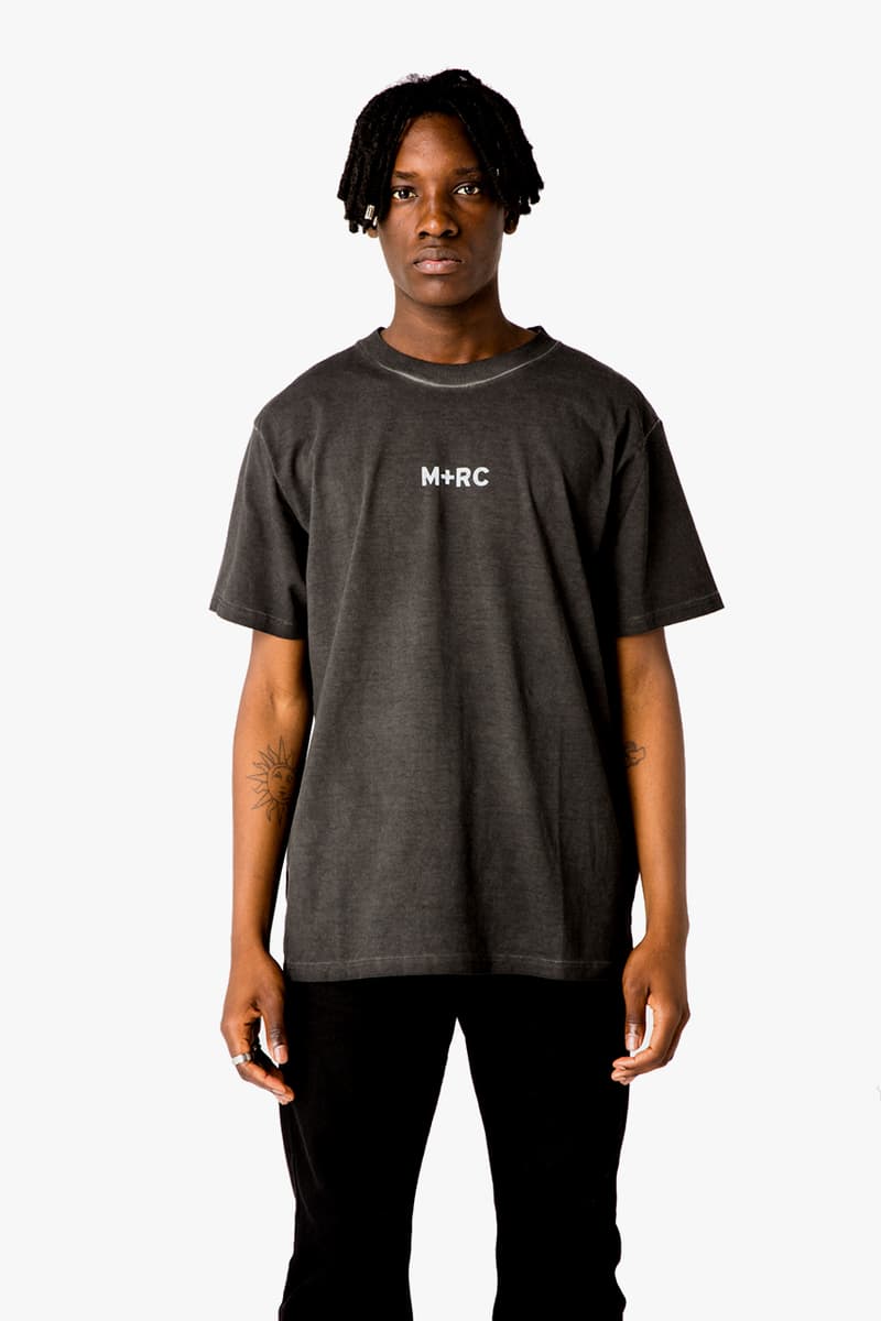 M+RC Noir Spring Summer 2019 SS19 First Drop Capsule Collection Outerwear Jackets Denim Monogram Logo Trousers Track Pants T-Shirt Hooded Sweatshirt Cross Body Bag PVC
