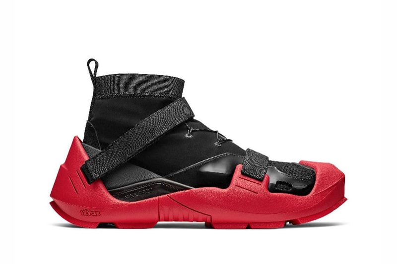 Matthew M Williams Nike Shoe Release First Look Drop Vibram Removable Sole Unit Cramp On Technical 1017 ALYX 9SM Designer Black Free Run 