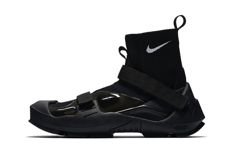 Matthew M Williams Nike Shoe Release First Look Drop Vibram Removable Sole Unit Cramp On Technical 1017 ALYX 9SM Designer Black Free Run 