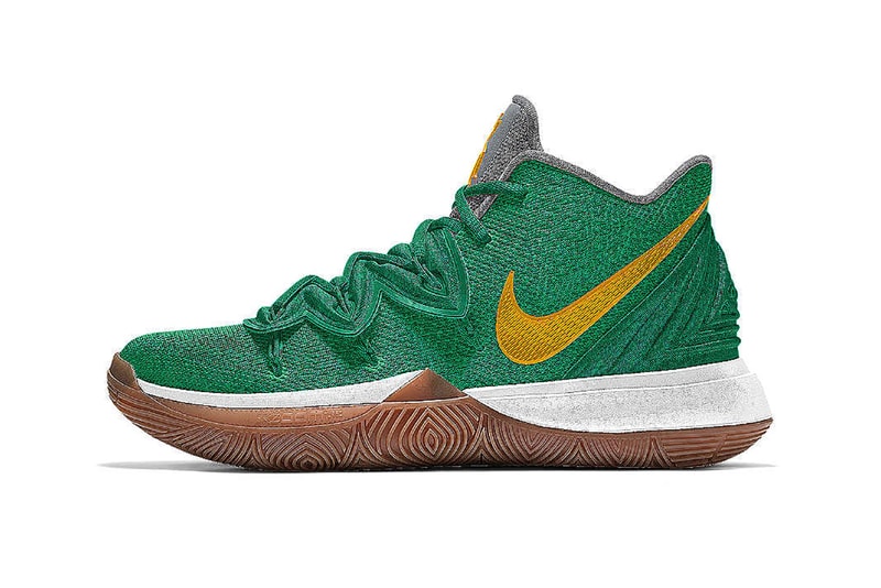 Nike Kyrie 5 By You Iving Basketball Sneaker Customization Air Zoom Turbo Unit Technology XDR Glow in the Dark Gum Personalization Flytrap Flywire Release Information Drop Date