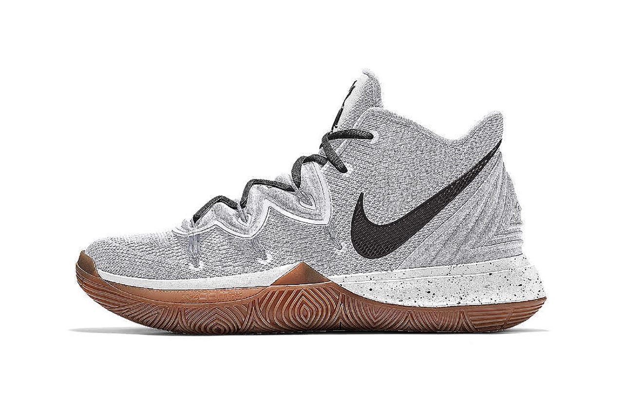 Nike Kyrie 5 By You Iving Basketball Sneaker Customization Air Zoom Turbo Unit Technology XDR Glow in the Dark Gum Personalization Flytrap Flywire Release Information Drop Date