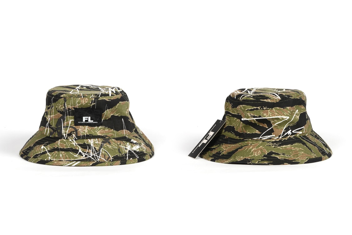 Futura Laboratories Dover Street Market Relaunch collaboration a cold wall samuel ross clothing line collection skatedeck helmut bag bucket hat flight suit