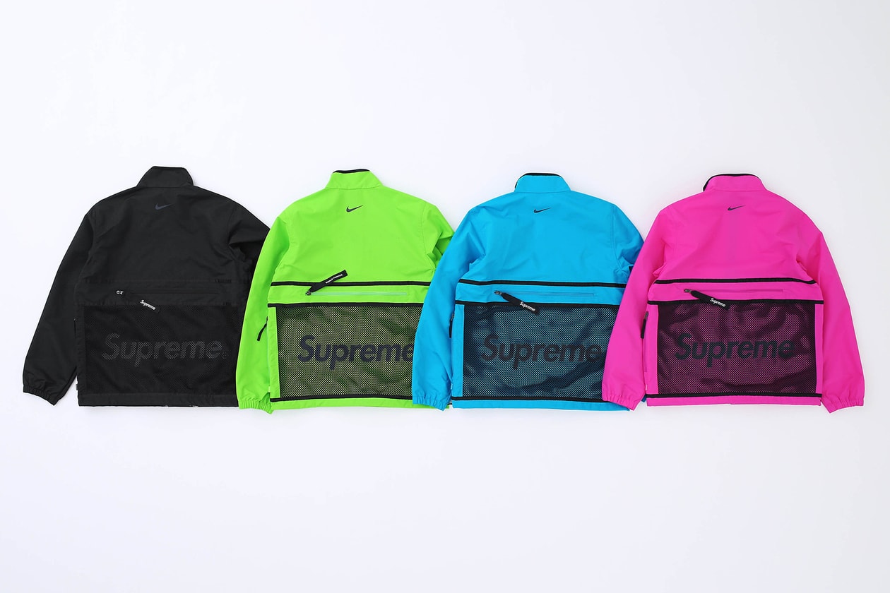 Supreme x Nike Poll Collaborations Poll Sneakers Apparel Air Force 1 Air Humara Air Tailwind IV Air Streak Spectrum Air More Uptempo Air Max 98 Air Foamposite 1  Flyknit Lunar 1 Destroyer Jacket Trail Running Jacket Dungarees Chore Jacket Tracksuit Sweatpants Sport Jacket Sport tracksuit bottoms Trackpants Sweatsuit Jumper