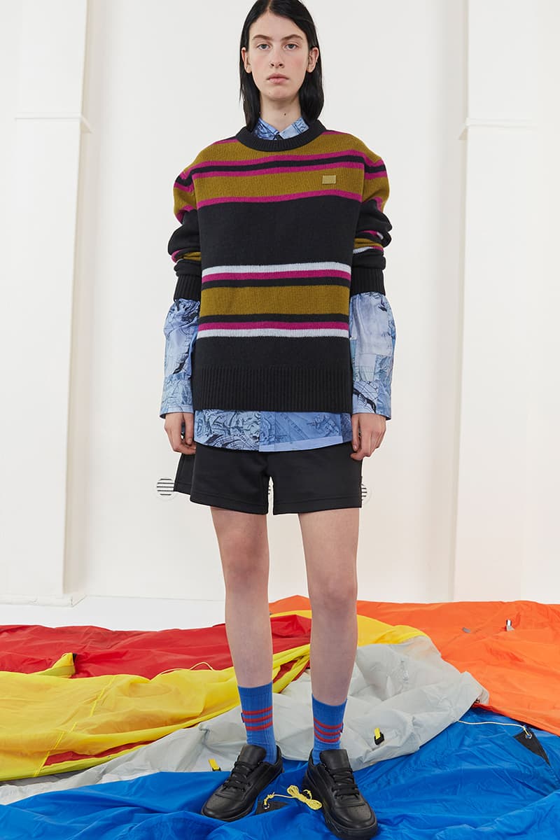 Acne Studios Fall/Winter 2019 Face Collection First Look Release Details Closer Buy Cop Purchase Diffusion Affordable Information hoodie jacket t-shirt shirt rugby patch sneaker footwear