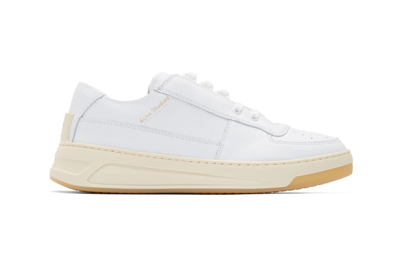 acne studios perey leathe paneled low top sneakers spring summer 2019 green white yellow black colorway release lace up