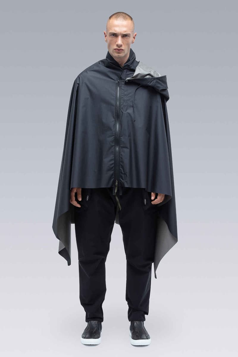 ACRONYM New Pieces Drop Collection Summer 2019 Errolson Hugh Designed Avant Guard Techwear GORE-TEX Windstopper Cape Closer Look