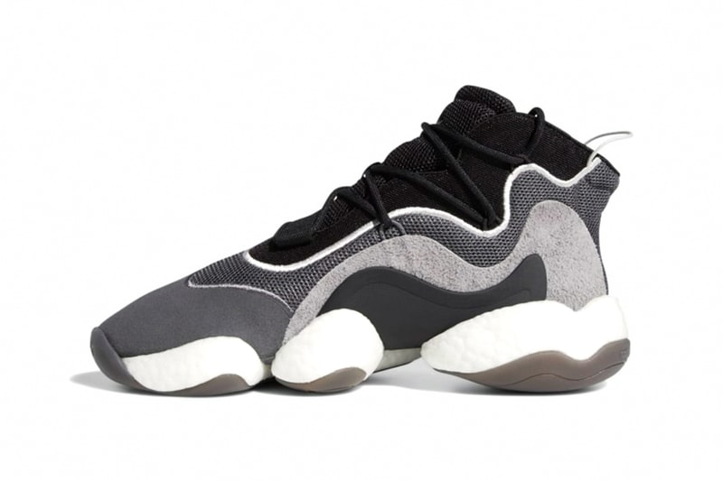 adidas Crazy BYW Core Black Grey Grey Three Cloud White Grey One Crystal White Release Info BD8013 BD8014