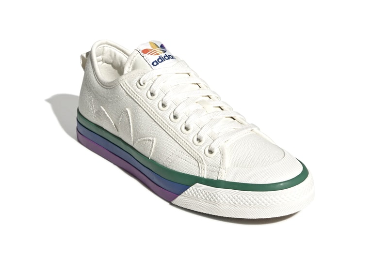 adidas Originals Nizza Pride Pack LGBTTQQIAAP Month Equality Sneaker Release Information Drop Date Cop June 1 Basketball Court Sneaker Players 1970s Retro