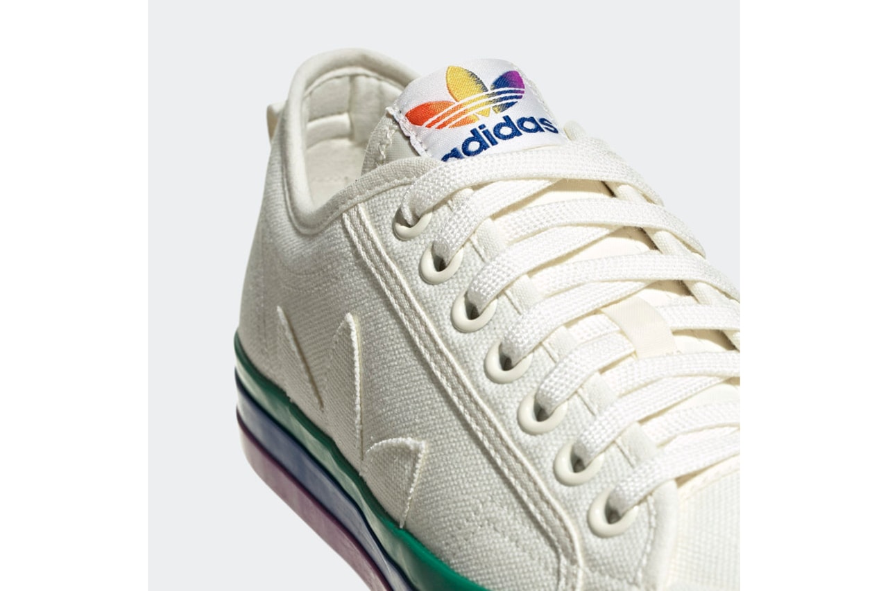adidas Originals Nizza Pride Pack LGBTTQQIAAP Month Equality Sneaker Release Information Drop Date Cop June 1 Basketball Court Sneaker Players 1970s Retro