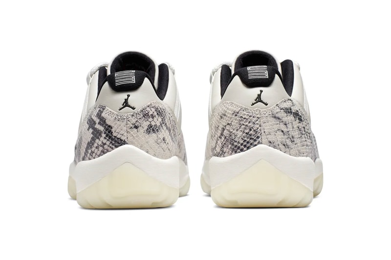 Air Jordan 11 Low Light Bone Snakeskin grey white black cream off tan red jumpman brand sneakers shoes