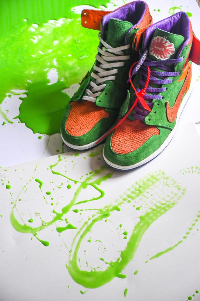 AMAC Customs Nickelodeon Slime Air Jordan 1 High