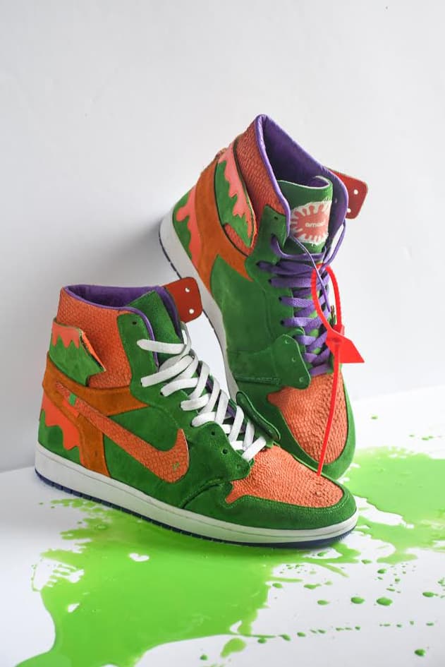 AMAC Customs Nickelodeon Slime Air Jordan 1 High