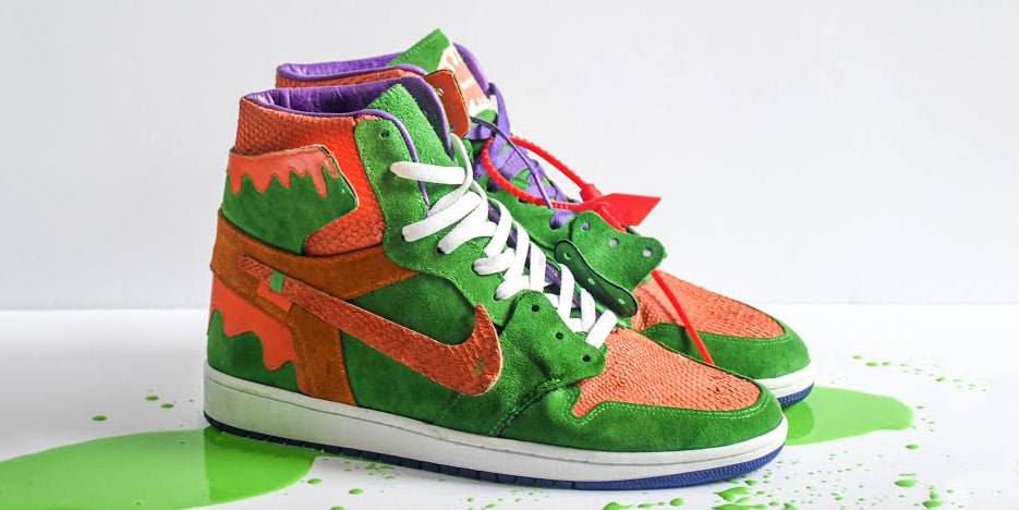 Slime green jordans Clearance