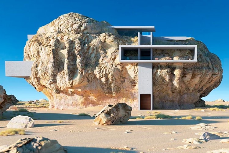 This 'House Inside a Rock' Combines Minimalism with Organic Geometry