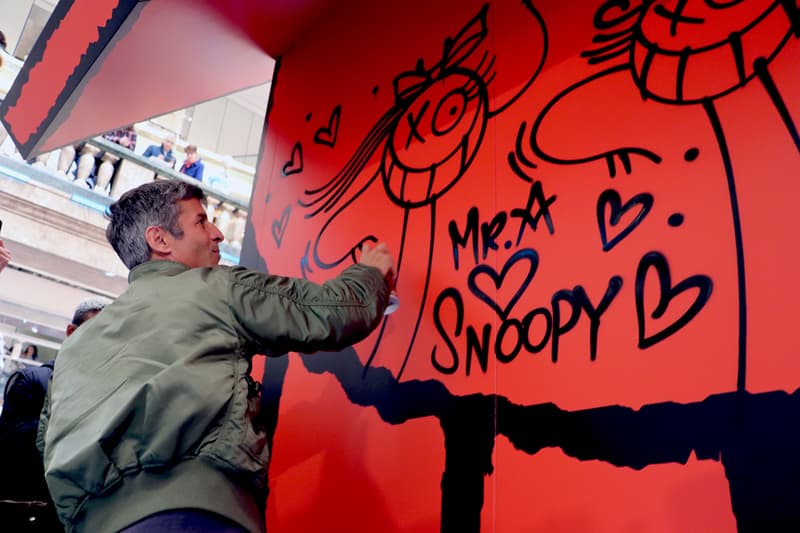 andre saraiva mr a peanuts global artist collective galeries lafayette champs elysees snoopy artworks exhibitions prints merchandise apparel collaborations