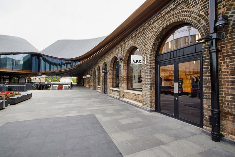 A.P.C. Kings Cross Coal Drops Yard Development New Store Opening Open Now Look Inside First SS19 Collection Parisian Fashion Brand Label Laurent Deroo Architecte