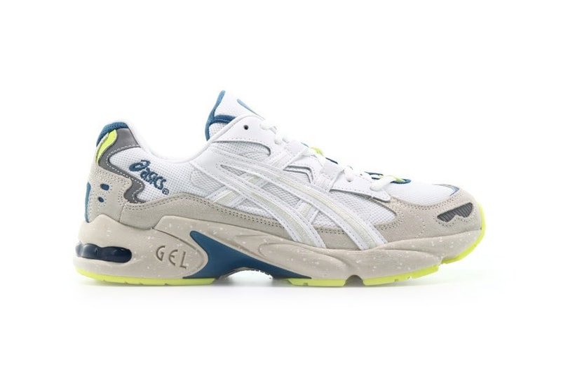 ASICS GEL-KAYANO 5 OG "WHITE" Afew Store Purchase Drop Release Information Cop Now Sneaker Footwear Retro Silhouette Blue Neon Yellow Speckled Sole Unit Tiger Stripes