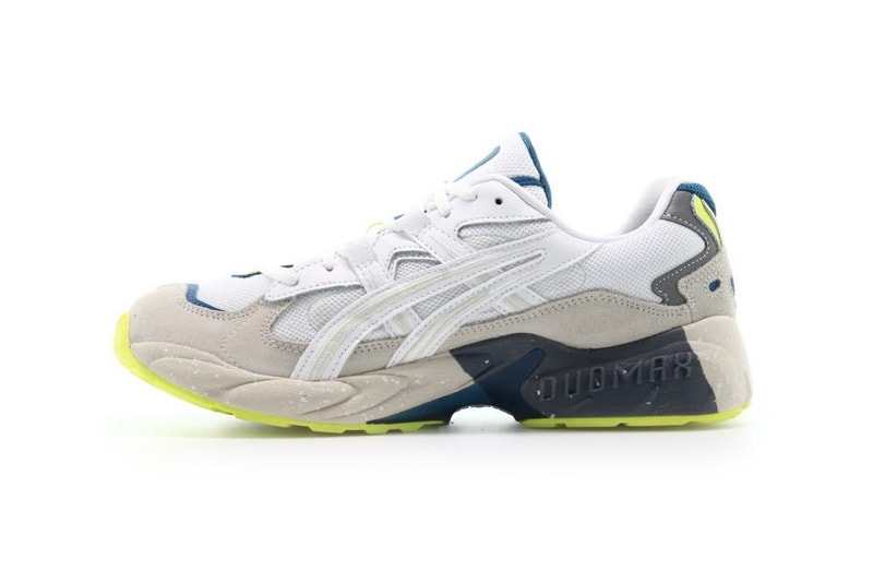 ASICS GEL-KAYANO 5 OG "WHITE" Afew Store Purchase Drop Release Information Cop Now Sneaker Footwear Retro Silhouette Blue Neon Yellow Speckled Sole Unit Tiger Stripes