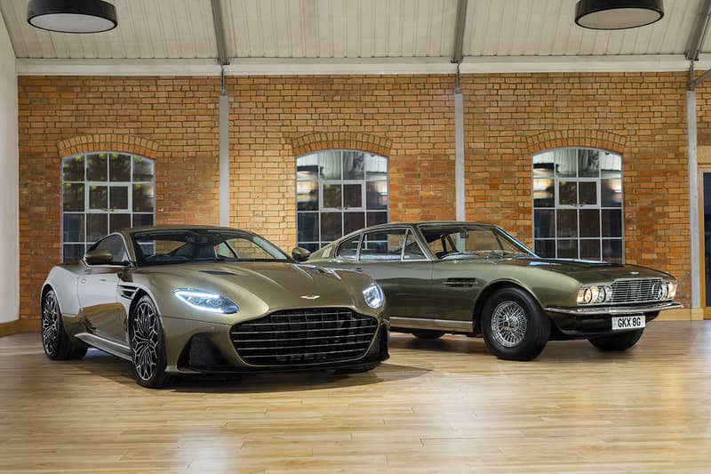 Aston Martin DBS Superleggera James Bond 007 'On Her Majesty's Secret Service' George Lazenby Olive Green 1969 Homage Drinks Case Limited Edition