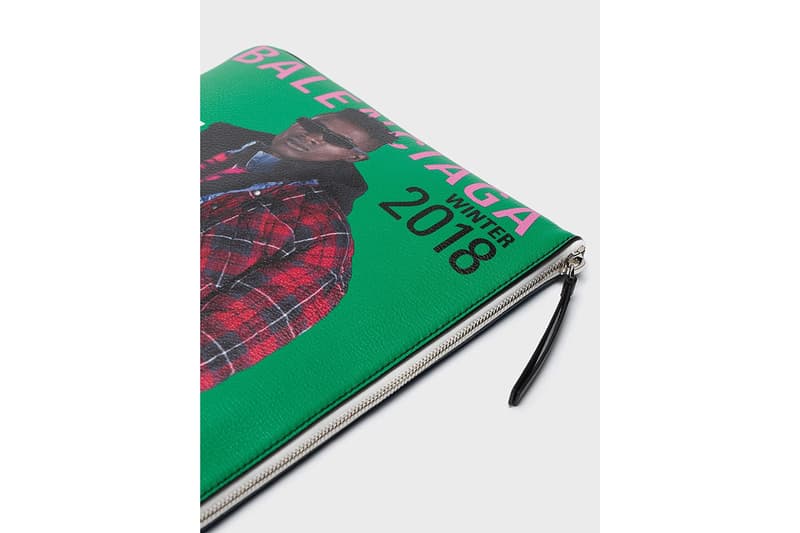 Balenciaga Green Blue Magazine Clutch Bag Demna Gvasalia Spring Summer 2019 SS19 Accessory Item Leather Zip Browns Fashion Menswear 