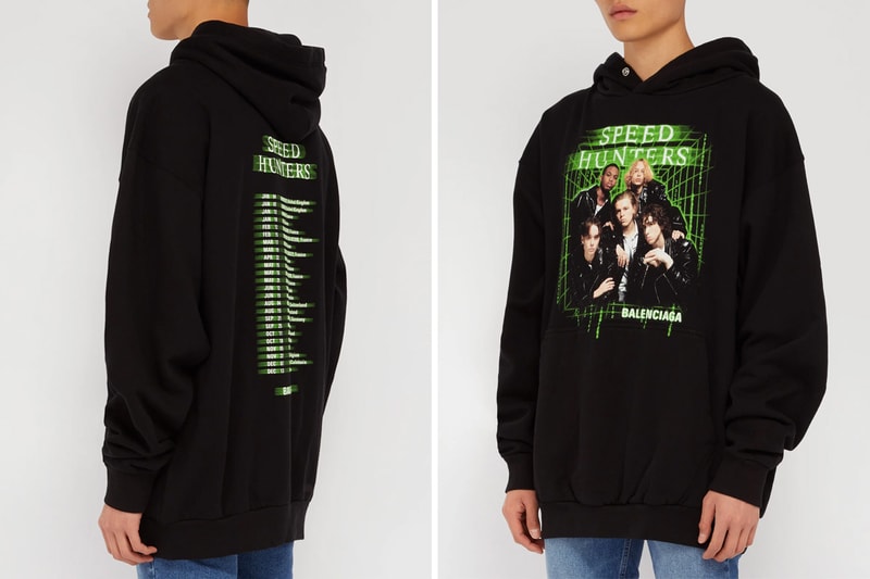 Balenciaga Speed Hunters Hooded Sweatshirt Release info drop date price 1310524 luxury street fashion demna gvasalia nostalgia 90s matrix boy band 