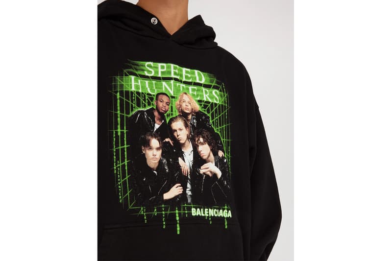 Balenciaga Speed Hunters Hooded Sweatshirt Release info drop date price 1310524 luxury street fashion demna gvasalia nostalgia 90s matrix boy band 
