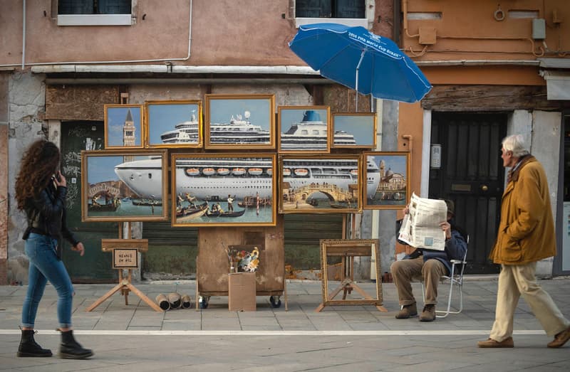 banksy venice biennale installation stall artworks street art murals sculptures