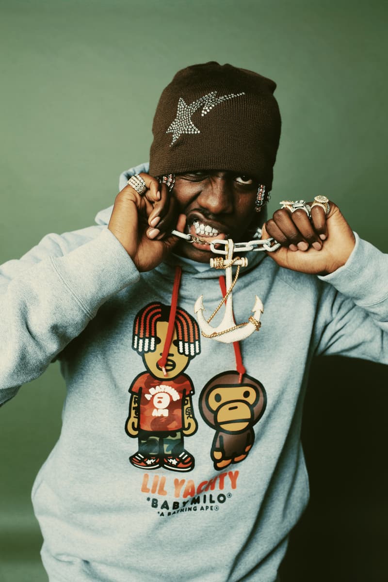 Lil Yachty x BAPE SS19 Collection a bathing ape spring summer 2019 lookbooks bape heads show concerts mankey baby milo