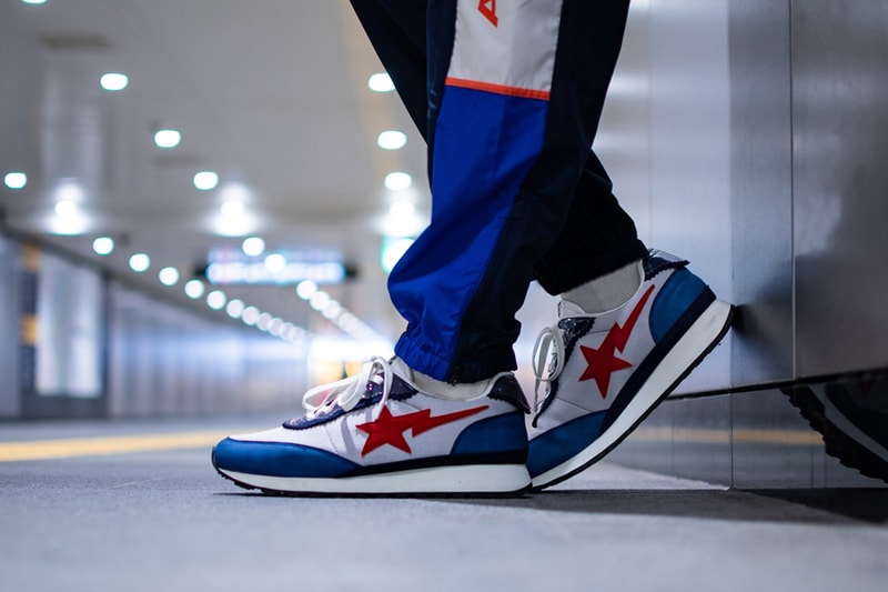 BAPE ROADSTA Express Release a bathing ape footwear jogging shoe blue red white jogging shoe runner sta motif