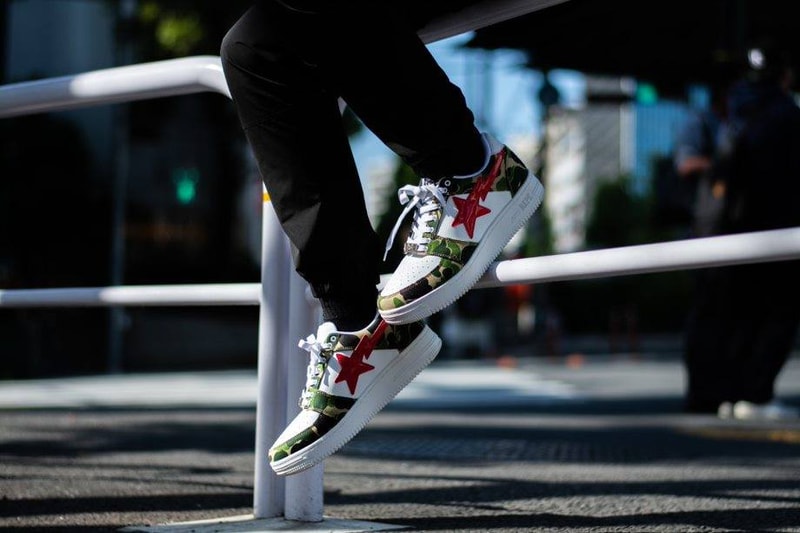 BAPE ABC CAMO BAPESTA Low SS19 Release a bathing ape pink green blue sta motif