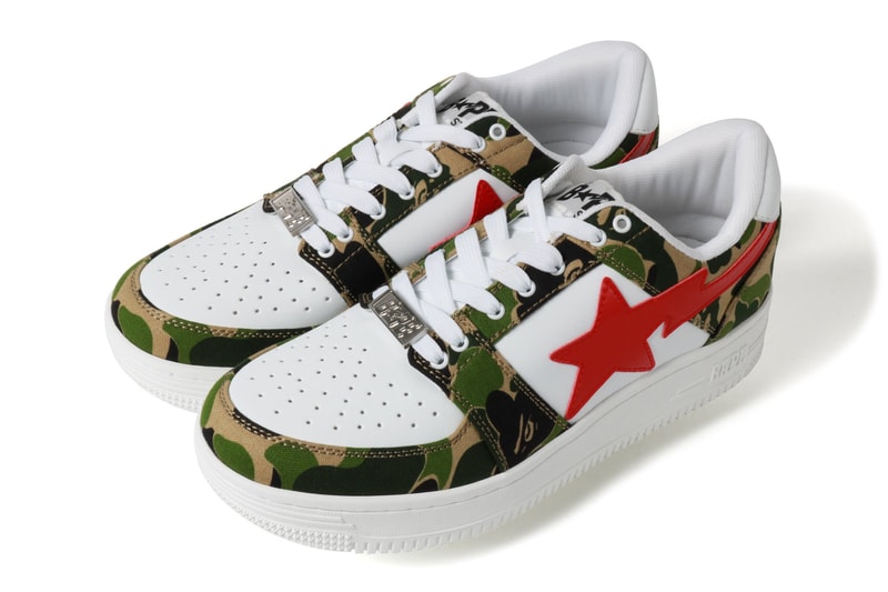 BAPE ABC CAMO BAPESTA Low SS19 Release a bathing ape pink green blue sta motif