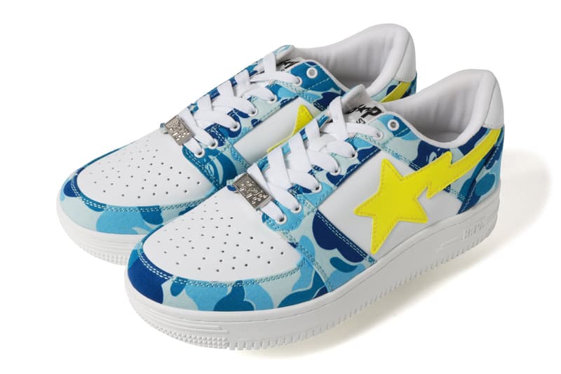 BAPE ABC CAMO BAPESTA Low SS19 Release a bathing ape pink green blue sta motif