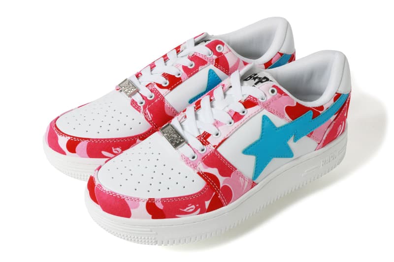 BAPE ABC CAMO BAPESTA Low SS19 Release a bathing ape pink green blue sta motif