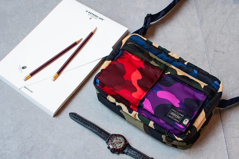 porter x bape sling bag